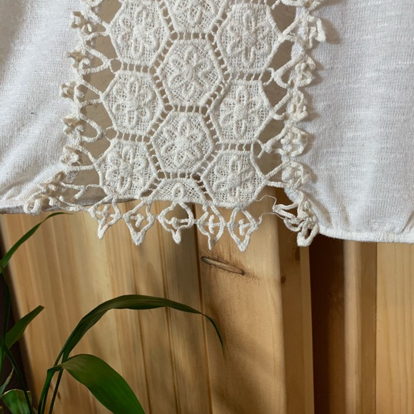 ⭐️BOGO FREE! Boho Cotton Top with Crochet Detail - Picture 4 of 5